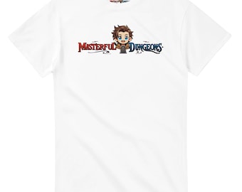 Masterful Dungeons Merch T-shirt - Tabletop RPG Gamer Cartoon Tee