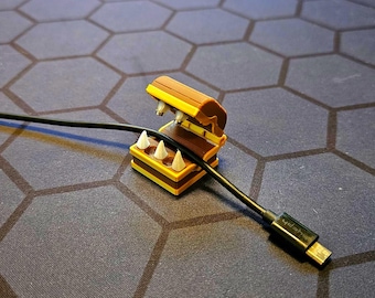 Mimic Cable Holder – D&D Inspired Desk Organizer with Magnetic Closure