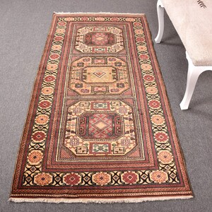 4x7 Accent Rug, Turkish Rug, Vintage Rug, Antique Kaiseri Rug, Rugs For Kitchen, 3.1x6.5 ft Purple Rug, Decorative Wool Rugs, Entryway Rug,