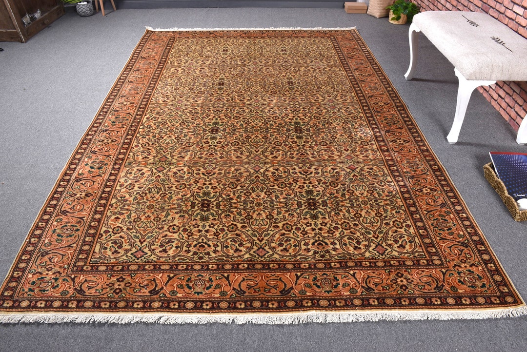 Turkish Rug, Vintage Rug, 7x10 Large Rugs, Kaiseri Rugs, Rugs for ...