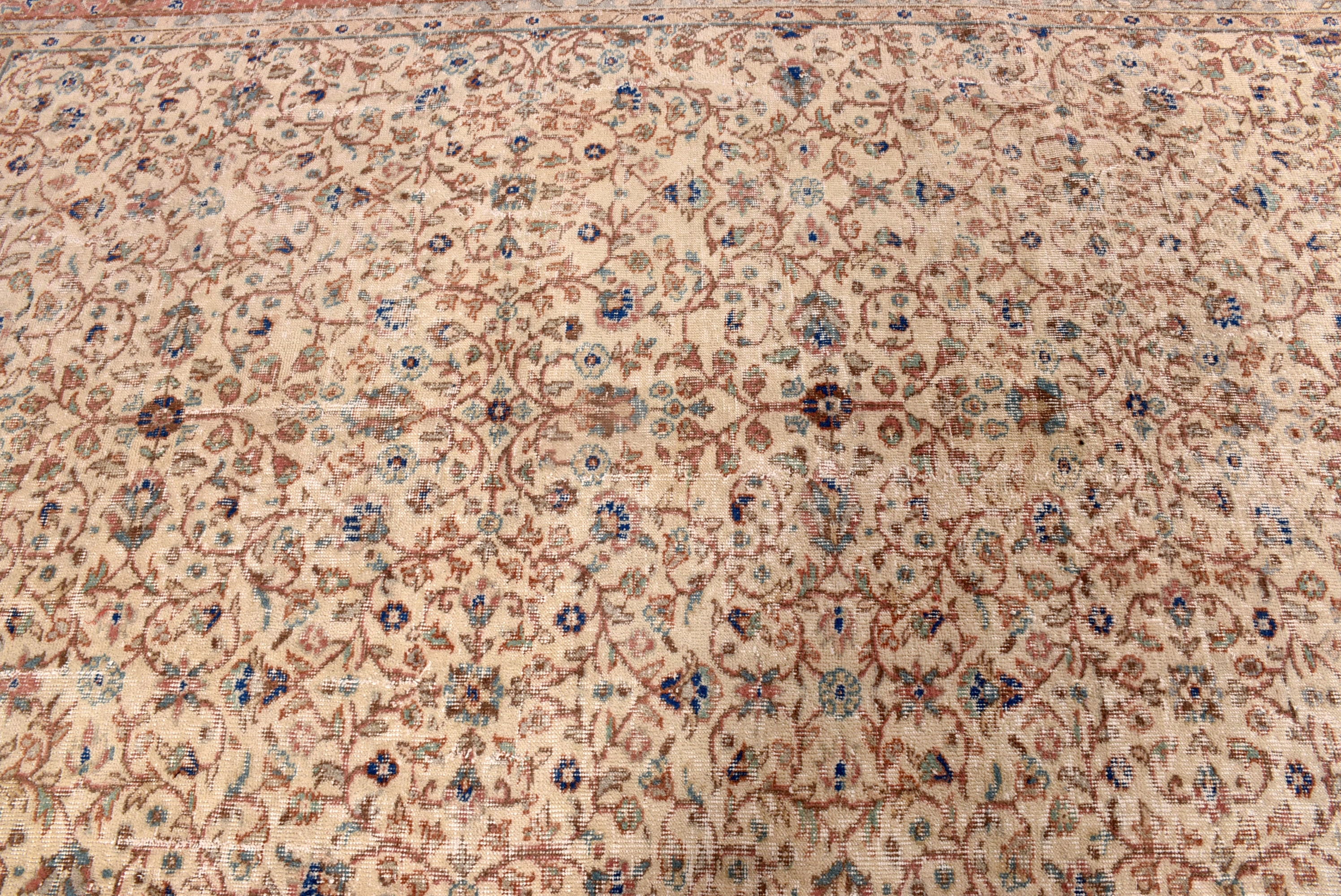 トルコラグ、ヴィンテージラグ、7x10インチの大型ラグ、アンティーク