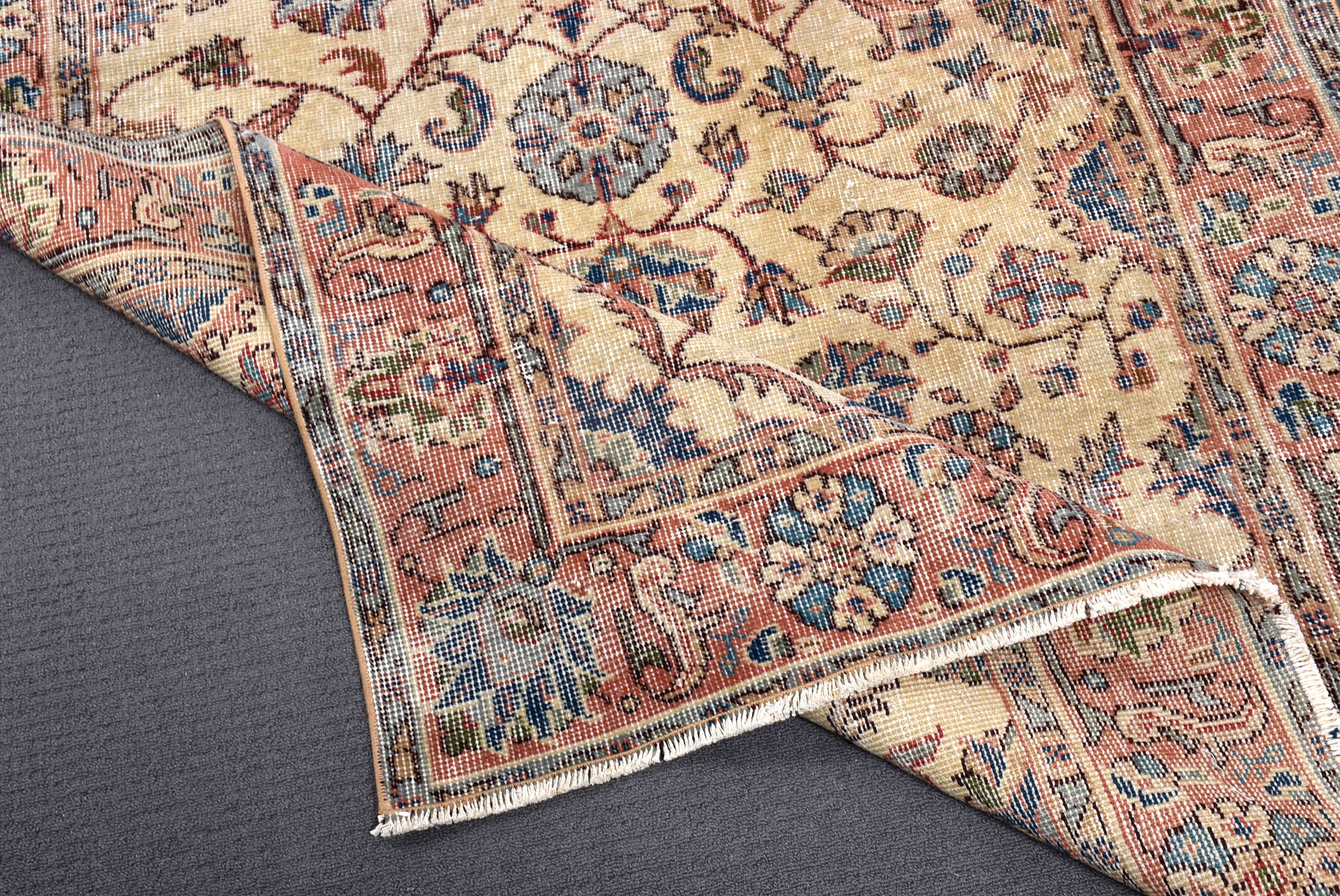 ヴィンテージラグ、トルコラグ、4x7インチのアクセントラグ