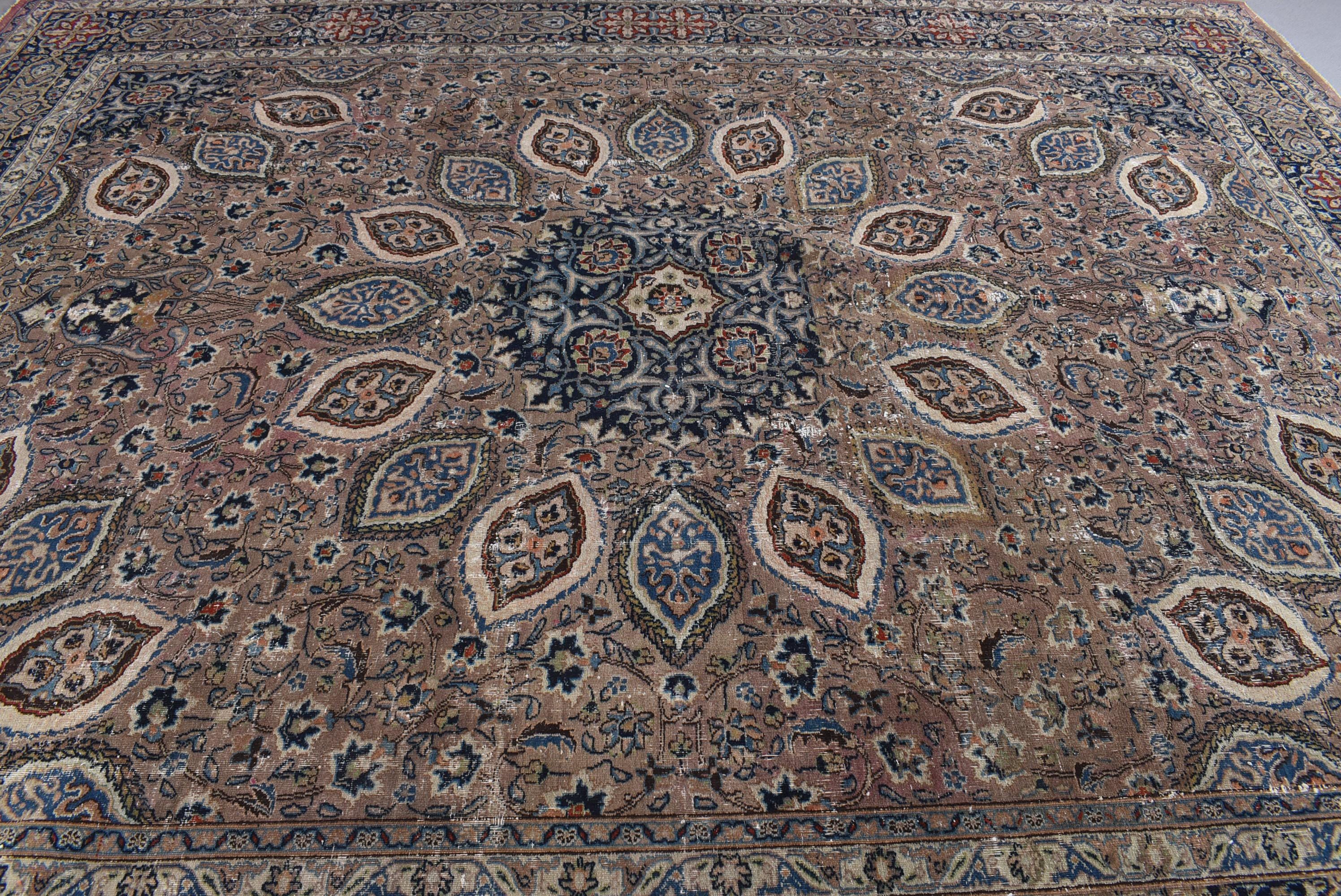 ヴィンテージラグ、9x12インチの特大ラグ、トルコラグ、トライバルラグ