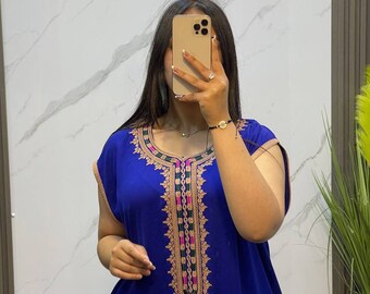 Robe marocaine, robe d'été, caftan, abaya arabe, robe Dubaï, djellaba