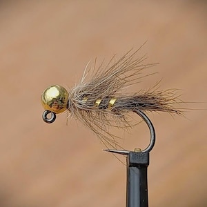 JIG - Oreja de Liebre - Ninfa de río con peso para trucha, trucha de mar y tímalo. Un regalo ideal para pescadores y aficionados a la pesca con mosca.