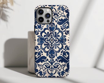 Azulejo Porcelain Blue Tile Mediterranean Design Phone Case For iPhone 16 15 14 13 Pro Max 12 Mini 11 XR 7 8 SE 2022