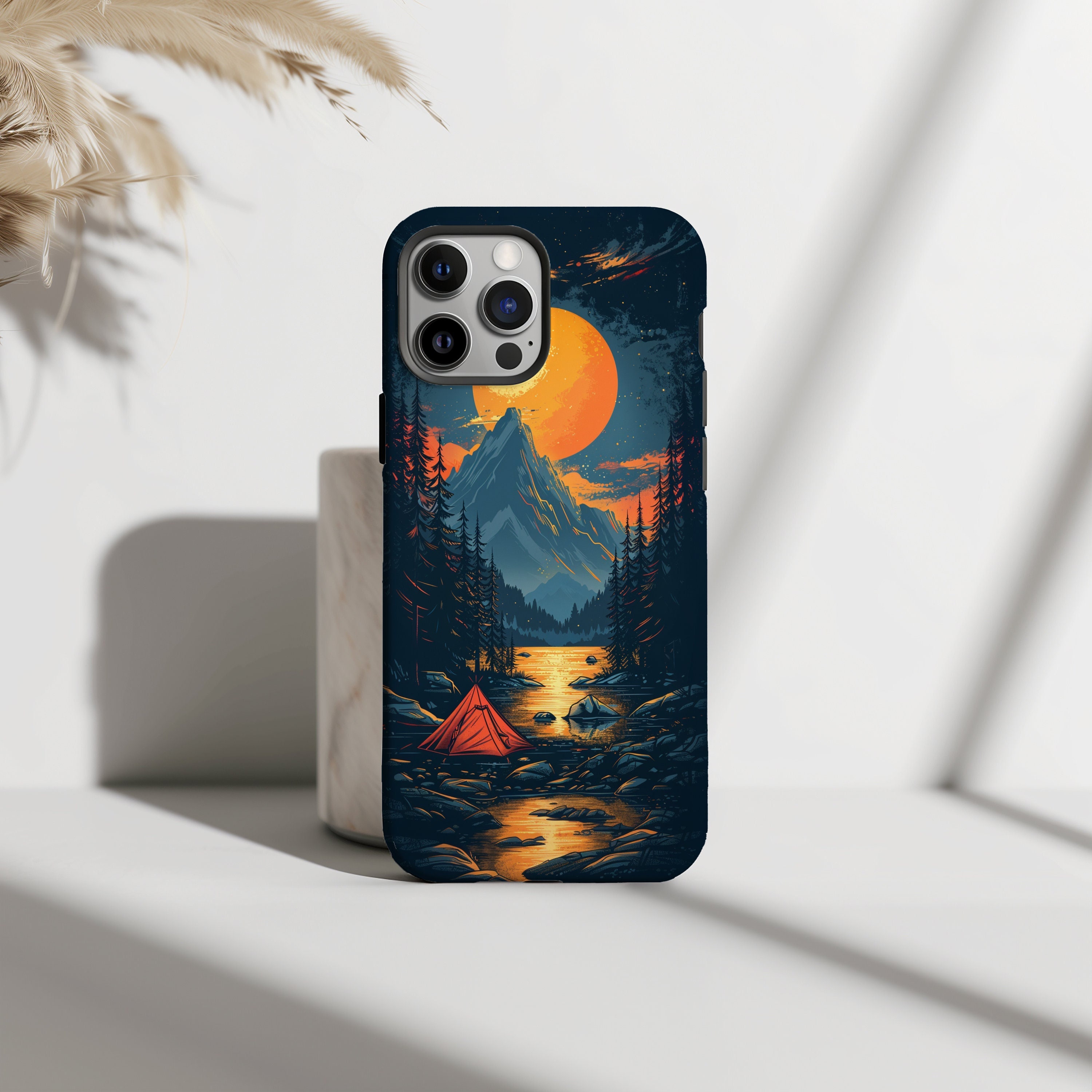 Adventure Camping Phone Case, Scenic Design for Nature Lovers, Ideal Phone Cover Gift