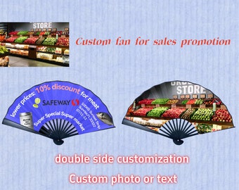 Custom paper fan for sales promotion, Large Rave Fan with custom words/photo/design, Custom Foldable Fan, Bulk Rave Party Festival Event Fan