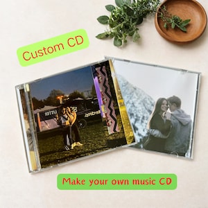 Custom CD with Jewel Case, Make your own Mixtape music CD, custom photo and 16 songs, Personalized album CD, Unique gifts for music lover