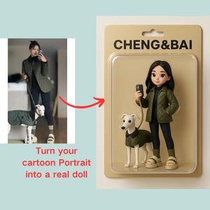 Make Your own 3D Cartoon Portrait, Personalized Figure Portrait, Custom Toy Box Portrait for her/him, finished action Figure from photo