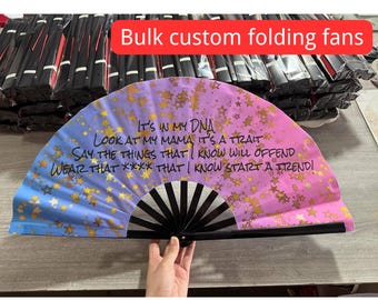 Custom Clack Fan with bulk price, Personalized Photo/Text/Logo Fan,Custom Folding Fan for concert/Company Party/Promotional Souvenir/Wedding