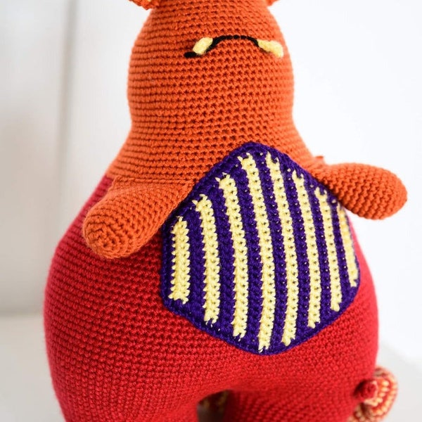 Crochet Pattern for Red Monster Amigurumi - Fun and Colorful Toy