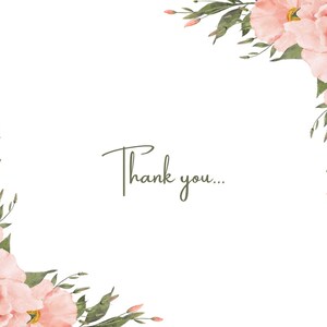 obrigado cartão postal | Noivas, Casamento e Chá de Bebê | Modelo Editável do Canva