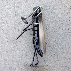 SALE MR. HOPPER Play Trombone Metal Sculpture Ornament Stationary