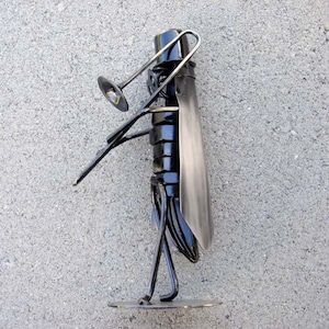 SALE MR. HOPPER Play Trombone Metal Sculpture Ornament Stationary