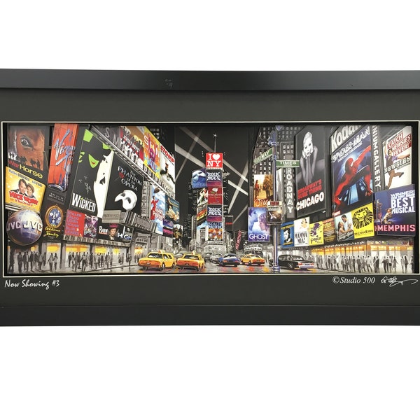 Now Showing #3 Broadway Show 3D Paper-sculpture Framed Art, Small
