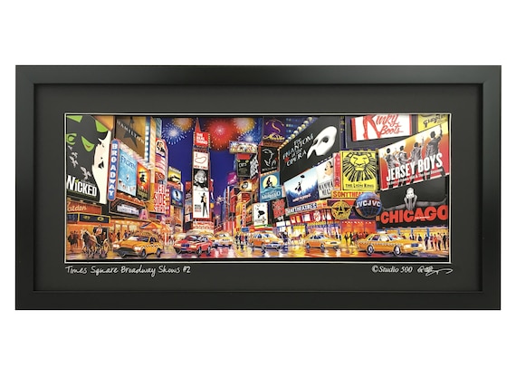 Times Square Broadway Show#2 3D Paper-sculpture Wall Decor, Large