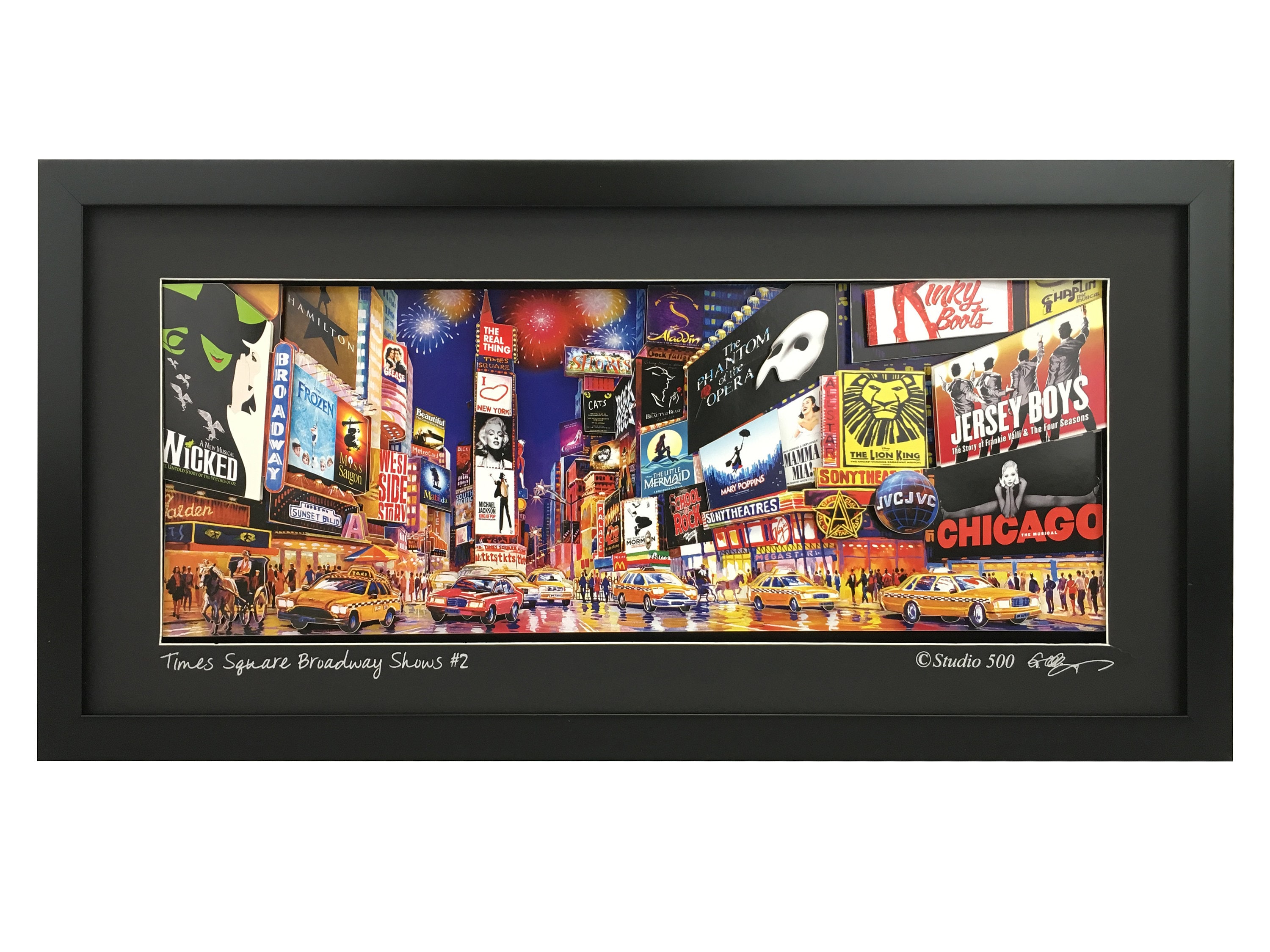 値引 Times Square Broadway Show#2 3D Paper-sculpture Wall Decor その他