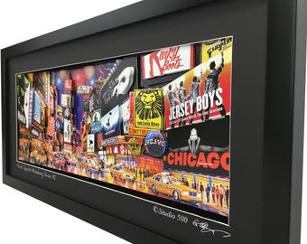Time Square Broadway Show#2 Paper-sculpture Framed Art With LED - Etsy