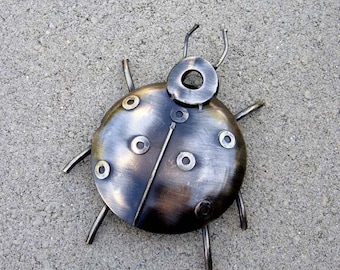 LADY BUG Metal Sculpture Paper Weight