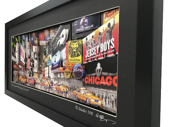 Times Square Broadway Show #3 Paper-sculpture 3D Framed Art - Etsy