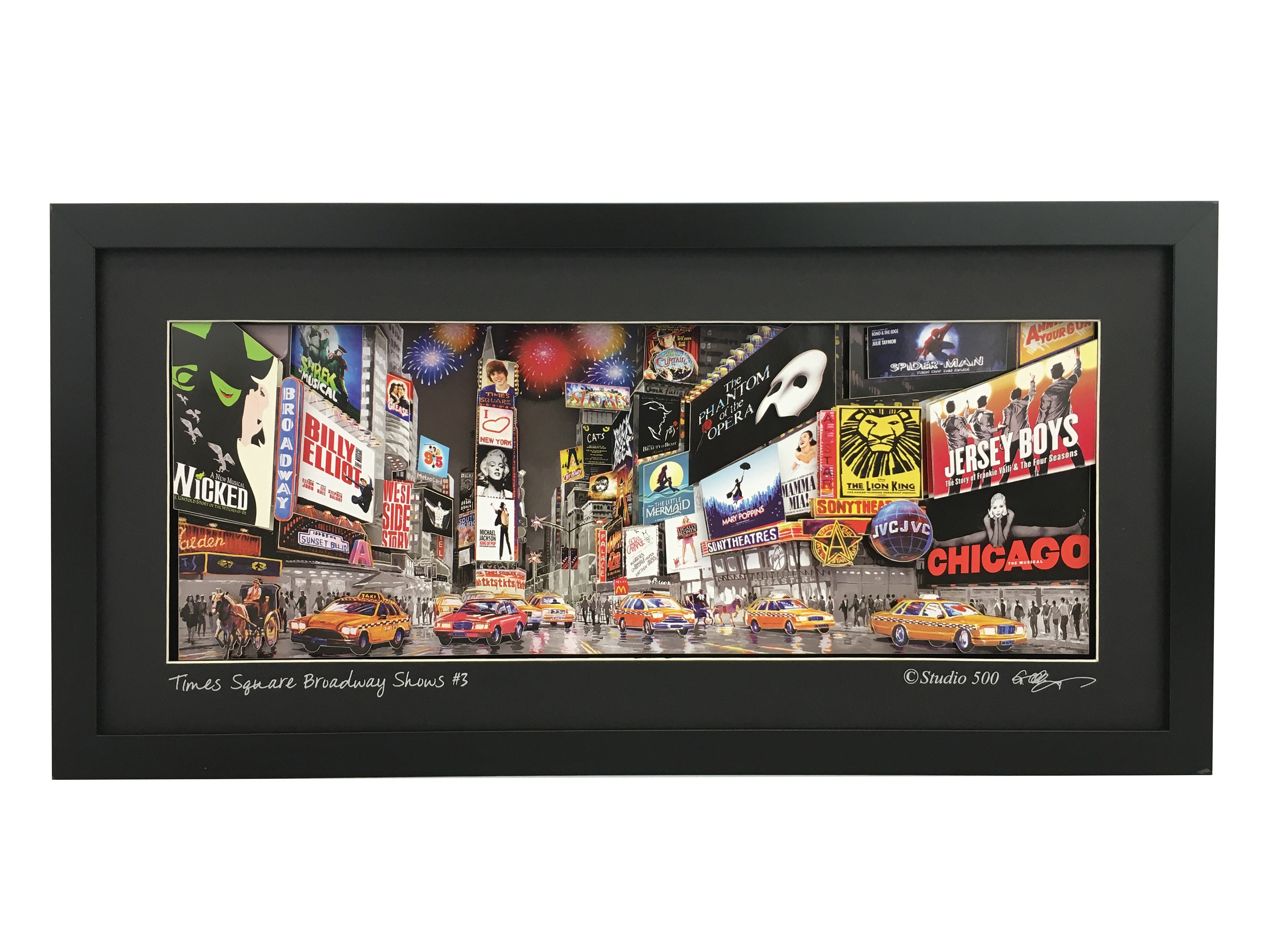 Times Square Broadway Show #3 Paper-sculpture 3D Framed Art - Etsy