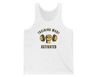 Gym Tank Shirt - Training Mode Activated - Gym Fitness Shirt Gift - Trainer and Workout Gift - Different colors and sizes