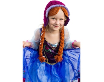 PDF Crochet Pattern for Purple Bonnet 
