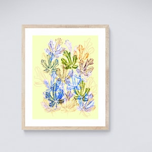 Stampa artistica incorniciata con foglie d’autunno