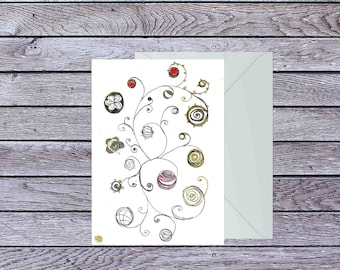 Baubles blank greeting card