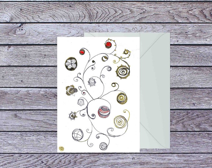 Baubles blank greeting card