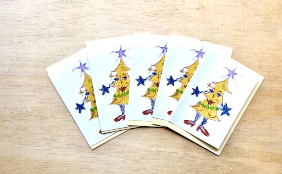 Miss Chris Mess  Christmas greeting cards pack of 5