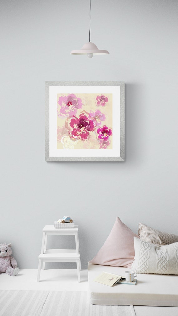 Hibiscus square framed print
