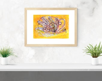 Flutterby framed art print