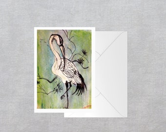 Crane blank greeting card