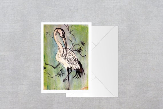 Crane blank greeting card