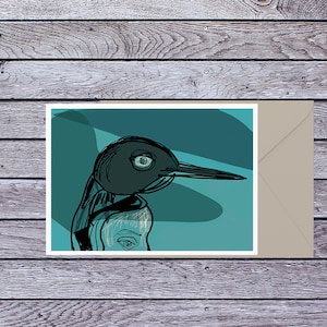 Cartão em branco do pinguim dos olhos polares