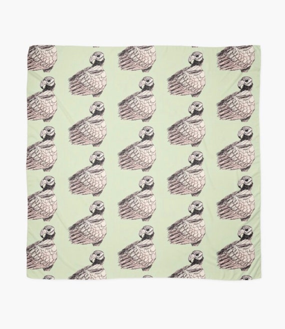 Eagle Print Scarf: Lightweight Microfiber, Original Art