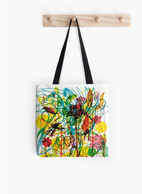 Abstract Art Tote Bag: Poly Poplin Fabric Shopping Bag