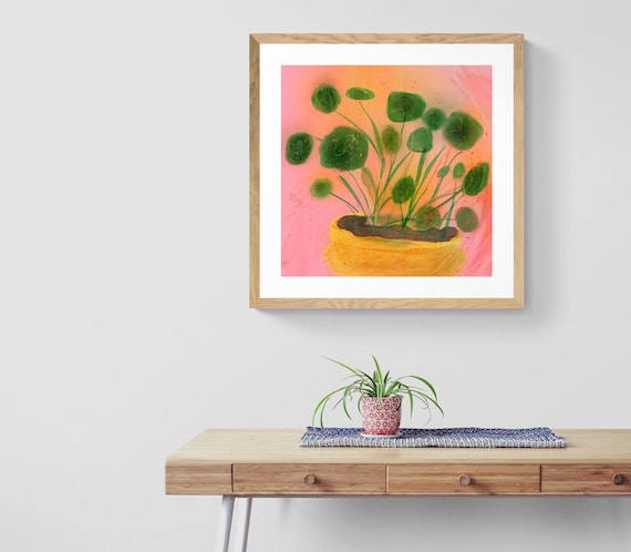 pilea framed art print