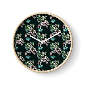 Black date palm  clock