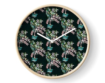 Black date palm  clock