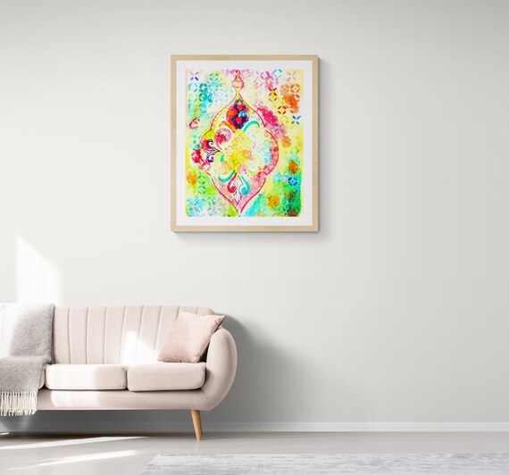 Colourful Lantern  framed art print