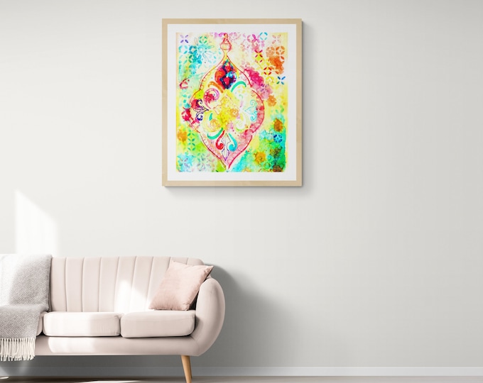 Colourful Lantern  framed art print
