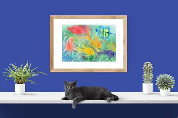 Ocean Blue framed art print