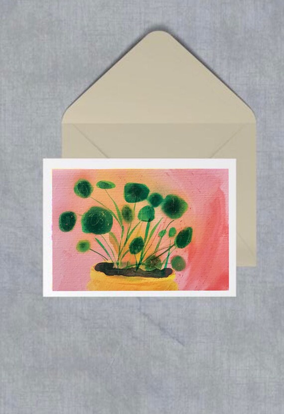 PILEA A6 blank greeting card
