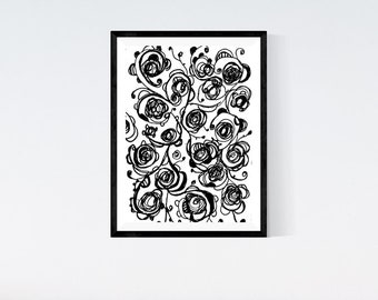 Rosey roses framed art print