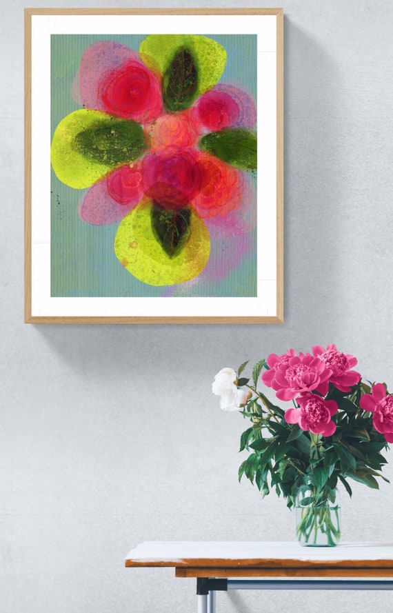 Bouquet framed art print