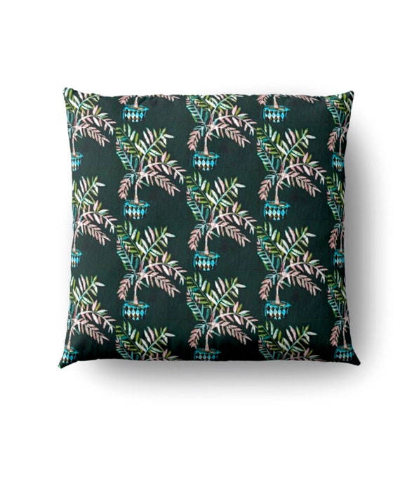 Palm leaves  throw pillow