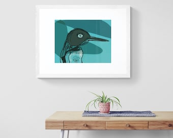 Polar eyes framed art print